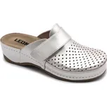 Leon Gita dámské kožené nazouváky, barva perlová Velikost: 37