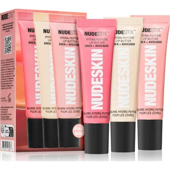 Péče o rty Nudestix Nudeskin Nudestix Nudeskin Hydrating Peptide Lip Butter Sugar Plum hloubkově vyživující máslo na rty 10 ml + Nudestix Nudeskin Hydrating Peptide Lip Butter Dolce Nude hloubkově vyživující máslo na rty 10 ml + Nudestix Nudeskin Hydrating Peptide L