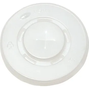 Jednorázové nádobí Víčko PS ploché na kelímek papírový 300-500ml 90mm průřez na brčko transp.mléčné - 2000 ks