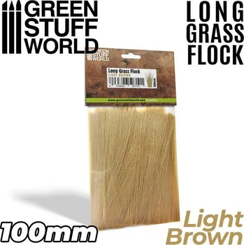 Plastikový model Long Grass Flock 100mm – světle hnědá tráva