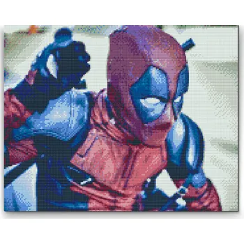 Diamantové malování Diamantové malování - Deadpool Velikost: 30x40cm, Rámování: Pouze srolované plátno, Diamanty: Kulaté