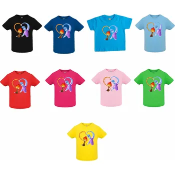 Dívčí oblečení Tričko Mezi Živly heart Barva: Tyrkys, Velikost: 86/92 - 1 až 2 roky, Pohlaví: Dětské - unisex