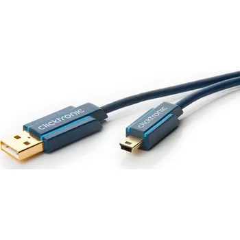 Datový kabel Clicktronic Clicktronic HQ OFC USB 2.0 kabel USB A(M) - miniUSB 5pin B(M), 0,5m