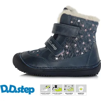 Dětská treková obuv D.D.Step D.D. step dívčí zimní obuv W063-333AL Barva: modrá, Velikost: 33