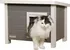 Pelíšek pro kočku Kerbl Eli Bouda pro kočky 57 x 45 x 43 cm šedá