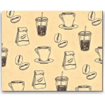 Diamantové malování Diamantové malování - Kofein Velikost: 30x40cm, Rámování: Pouze srolované plátno, Diamanty: Čtvercové