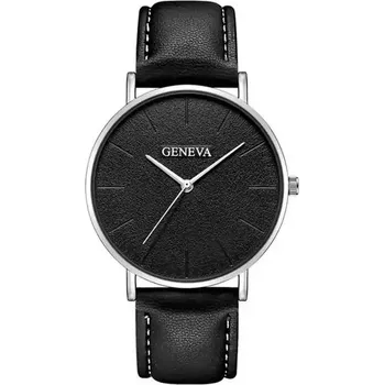 Hodinky Tenké luxusní pánské hodinky - Černá Stříbrná