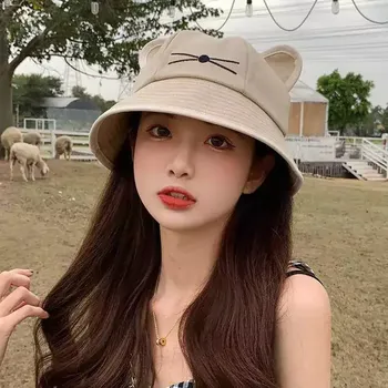 Klobouk Dámský letní klobouk s oušky - béžový