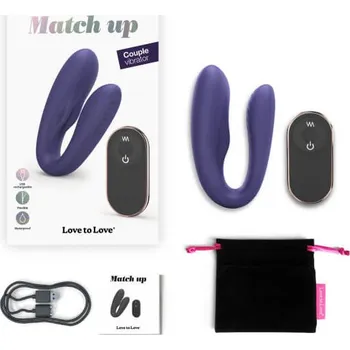 Vibrátor Love to Love Match up - akumulátorový, rádiový párový vibrátor (fialový)