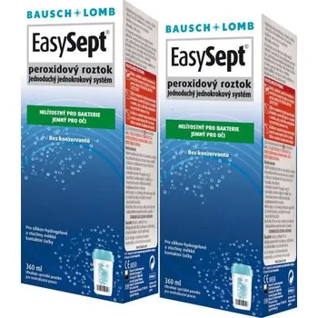 Roztok na kontaktní čočky Bausch&Lomb Roztok EasySept 2 x 360ml s pouzdry