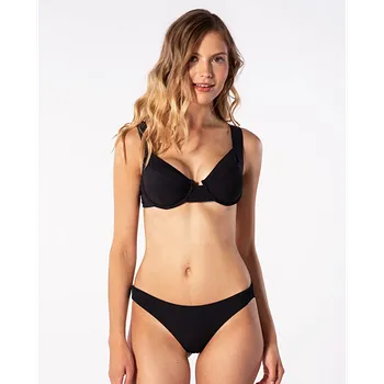 Dámské plavky Plavky Rip Curl MODERN RIB RECYCLED BRA Black velikost XL