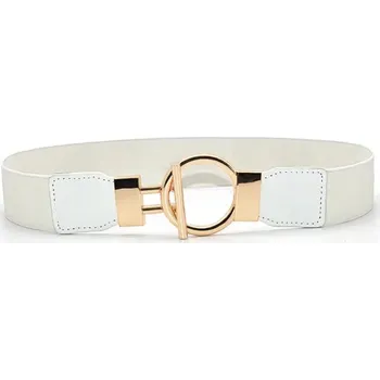 Opasek Elastický pásek se zlatou sponou Barva: Bílá