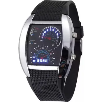 Hodinky Módní digitální hodinky se sportovním designem - Černá