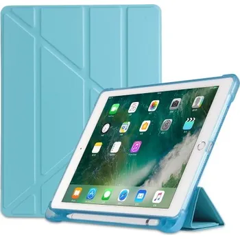 Pouzdro na tablet VSECHNONAMOBIL 33301 LEATHER zaklapovací obal Apple iPad 9.7 (2018/2017) / iPad Air (1/2) světlemodrý