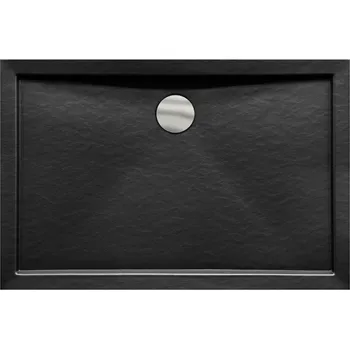 Sprchová vanička Besco Obdélníková sprchová akrylátová vanička ALPINA NEW SE R 100x80 (120x80, 120x90) B SlimLine Stone Effect Rozměry (cm): 120x80