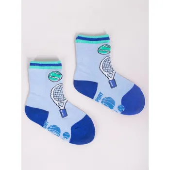 ABS ponožky YO SKA0003C protiskluzové modré tenis velikosti ponožek: 18-20 ( EUR vel. 27-30)