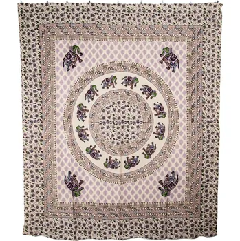 Přehoz na lůžko Přehoz double Elephant World fialová