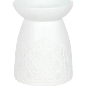 Aroma lampa SDW Bíla keramická aroma lampa mandala 1ks