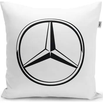 Polštář Sablio Polštář Logo 1 Bílá - 40x40 cm