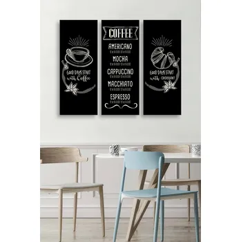 Obraz ASIR Obraz na MDF 3ks GOOD DAYS START WITH 20 x 50 cm