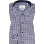 Košile Eterna Comfort Fit Karo Popeline tmavě modrá velikost: 48, délka rukávu: dlouhý rukáv