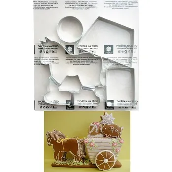 Vykrajovátko Felcman Vykrajovátka koňský povoz 4 ks kovové