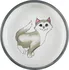 miska pro kočku Trixie Keramická miska pro kočky s krátkým nosem 15 cm šedá/bílá 300 ml