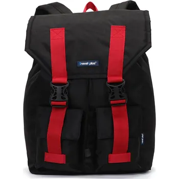 Velký prodyšný multifunkční batoh Travel plus, černo-červený