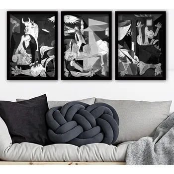 Obraz ASIR Dekorativní obraz 3ks MDF KUBISMUS 35 x 45 cm