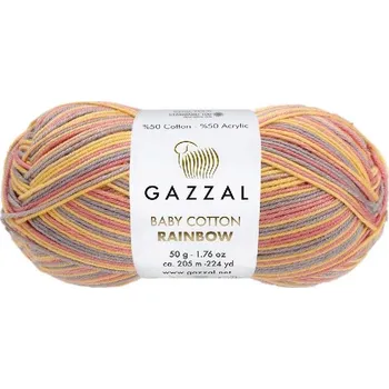 Příze Příze Gazzal Baby Cotton Rainbow 487