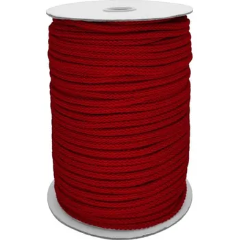 Příze Oděvní šňůra PES Ø6 mm, barva Červená (171)