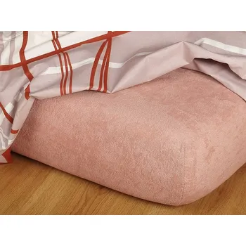 Povlečení Dadka Dadka prostěradlo froté barva béžová 90/200