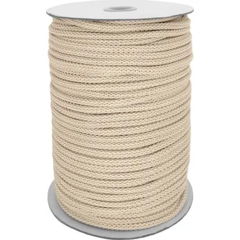 Oděvní šňůra PES Ø6 mm, barva Béžová sv. (571)