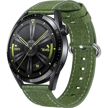 Řemínek na hodinky BSTRAP | BStrap Denim reminek na Xiaomi Amazfit Bip, olive green (SSG030C0805)