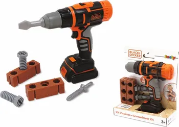 Dětská dílna Smoby Black&Decker mechanická aku vrtačka/šroubovák