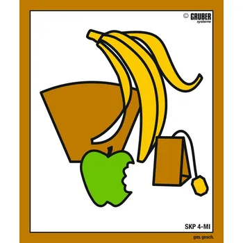 Etikety s piktogramem “Bio odpad“, formát 110 x 130 mm, 10 kusů