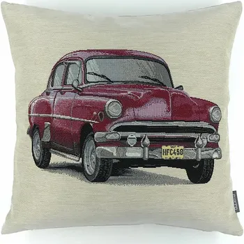 Dekorativní polštářek BYTEMA Gobelínový povlak na polštář AUTO VETERÁN 45 x 45 cm