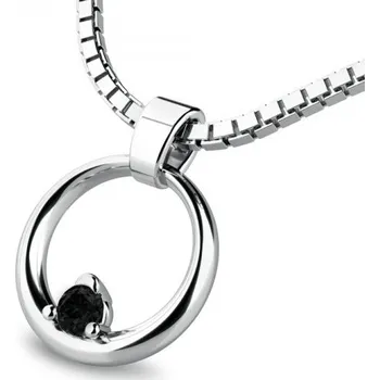 Přívěsek Dámský přívěsek žluté zlato 585/1000 přívěšek140023-ZIR-Black 140023-B-ZIR-Black bez řetízku