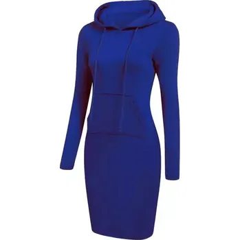 Dámská mikina Podzimní dlouhá mikina - modrý,S