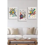 ASIR Obraz na MDF 3ks BAREVNÉ OBRAZCE 30 x 40 cm