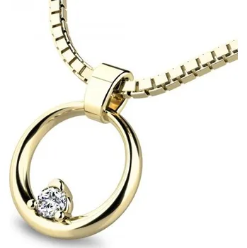 Přívěsek Dámský přívěsek žluté zlato 585/1000 140023-ZL-ZIR bez řetízku