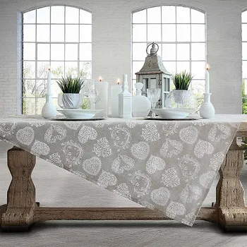 BYTEMA Dekorační látka NATUR SRDÍČKA šíře 140 cm