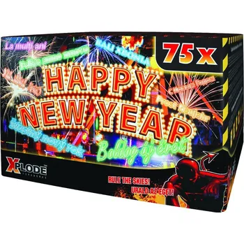 Zábavní pyrotechnika Kompakt Happy new year 75 ran