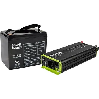 Oběhové čerpadlo Kosun / Goowei Energy Záložní zdroj pro oběhové čerpadlo – set (Kosun 500W RSC500P-212 + Goowei Energy 75Ah OTL75-12)
