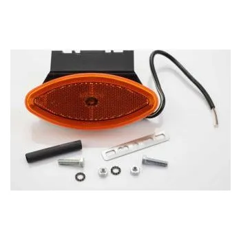 Přídavný světlomet Poziční světlo oranžové LED 24V, oválné, vč. držáku a kabelu 25cm 16869