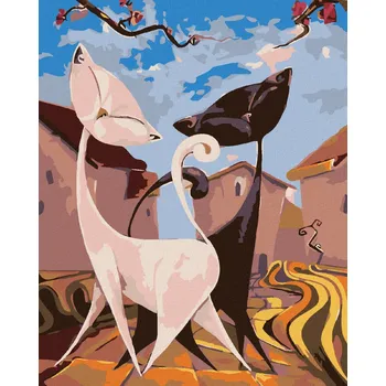 Diamantové malování Diamondi 603412A kočičky na vycházce městem