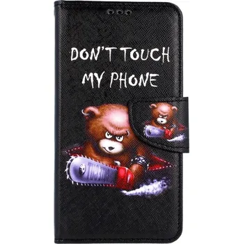 Pouzdro na mobilní telefon Obal iPhone 11 knížkový Don't Touch méďa (kryt neboli pouzdro na iPhone 11)