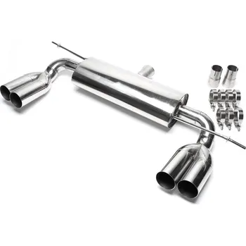 Výfukový systém TA Technix sportovní nerezový duplex tlumič VW Golf V htb + GTi (1K, 03-09) kromě 4Motion, 2x 76 mm rovná nerezová koncovka bez pertlu pro obě strany