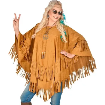 Karnevalový kostým Semišové pončo s třásněmi