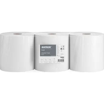 Papírový ručník Utěrky v roli Katrin Plus XL2, 2vrstvé, průmyslové, celulóza (3402), 3 x 189 m